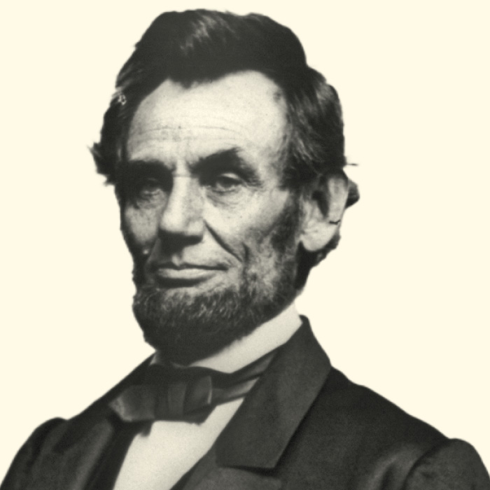 Black & white headshot of Abraham Lincoln
