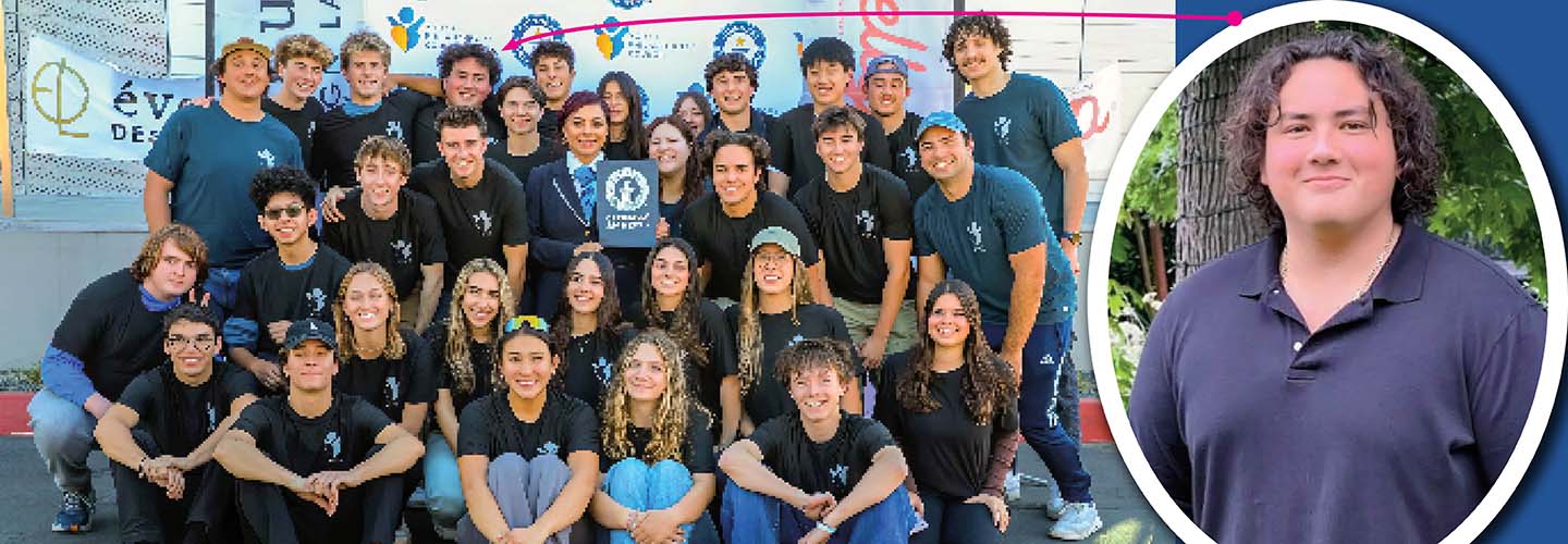 Group of people with one person highlighted