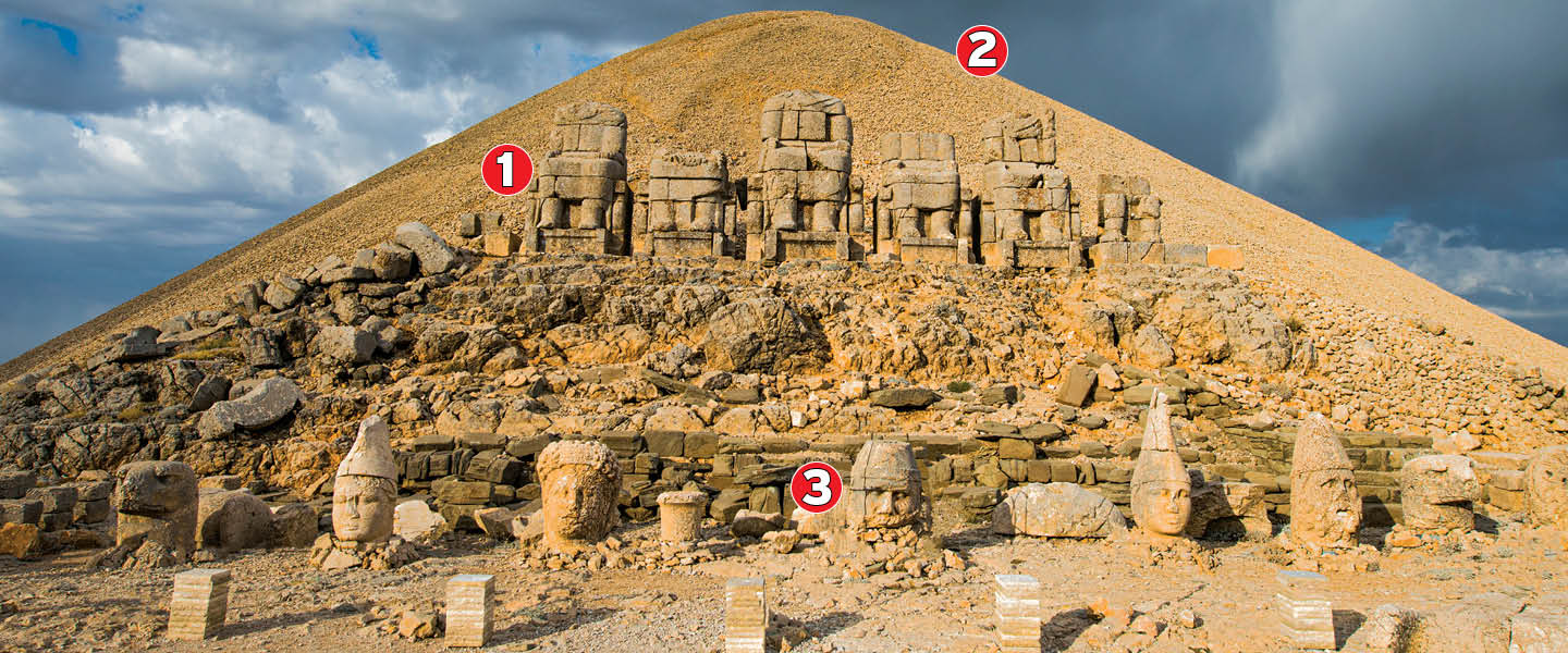 Bird&apos;s eye view of ancient ruins in Turkey
